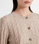 Шерстяной и кашемировый кардиган Jardin des Orangers, бежевый - фото 4