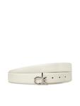 Женский ремень Ck Buckle Belt 3.0_Smooth K60K613156 Calvin Klein, белый - фото