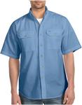 Carhartt мужская S200 короткий рукав рубашка Chambray, Blue Chambray - фото