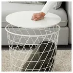 Столик для хранения IKEA KVISTBRO, 44 см, белый - фото 4