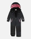 Комбинезон Teknik Snowsuit черный с розовым Deux par Deux - фото 3