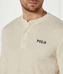 Лонгслив Polo Ralph Lauren с тремя пуговицами, бежевый - фото 4