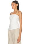 Emerson Ruched Bustier Топ Simkhai, White - фото 4