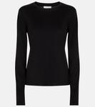 Топ из хлопкового джерси Shermann THE ROW, черный - фото