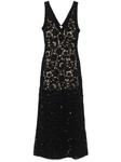 Длинное платье крючком PAROSH P.A.R.O.S.H., черный - фото