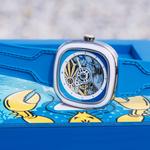 SEVENFRIDAY Часы T Series Automatic Mechanical Movement Unisex Watch Blue Dial Stainless Steel Case Silicone Strap - фото 5