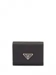 Кошелек с логотипом Prada, черный - фото