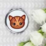 Бенгальский кот Зеркало карманное для сумочки Inna Marka - фото 2