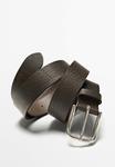 Пояс DISTRESSED Massimo Dutti, темно-коричневый - фото 4