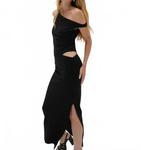 Платье Kealy с вырезом черного цвета Lna, черный - фото 2