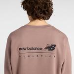 Толстовка New Balance LINEAR GRAPHIC CREW, Earth Shadow/Brown - фото 4