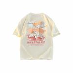 Футболка унисекс HUANQIU, черная (Логотип "Мечта" спереди крупная картина_Логотип "Мечта" сзади масляная живопись) - фото