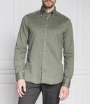 Рубашка мужская Stenströms хлопковая на пуговицах, зеленый - фото