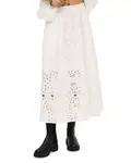 Вышитая юбка Бела Ba&Sh, белый - фото