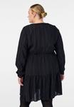 Платье Zizzi MIT STREIFENSTRUKTUR UND ELASTISCHER TAILLE, Black - фото 3