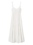 Платье из льняной ткани TWINSET, белый - фото