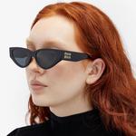Miu Miu Eyewear Солнцезащитные очки 3ZS, черный - фото 4