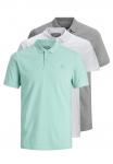 Рубашка-поло 3 Pack Basic Jack & Jones, бирюзовый - фото 2
