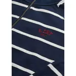 Толстовка Superdry Ath Essential Stripe half zip, синий - фото 5
