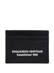 DSQUARED2 Heritage кожаный держатель карт, черный - фото