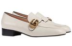 Кроссовки double g leather loafers 'white' Gucci, белый - фото 2