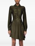 Rabanne платье с декоративными пуговицами, зеленый - фото 4