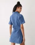 Голубое джинсовое платье-рубашка Reclaimed Vintage - фото 4