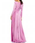 Плиссированное платье трапеция Mac Duggal, фиолетовый - фото 2