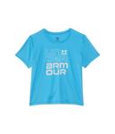 Футболка Under Armour Kids Tech Split Wordmark Short, цвет Ether Blue/Halo Gray/White - фото