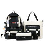 Рюкзак Deli Bear, зеленый комплект из четырех предметов с белым шармом уточки - фото 2