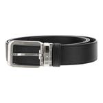 MONTBLANC Кожаный ремень унисекс черный, Black - фото