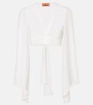 Ламе топ-кроп Missoni, White - фото