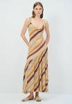 Платье adL Maxi dress, Striped Yellow/Multi-Coloured - фото 2