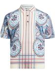 ETRO рубашка поло с принтом пейсли, синий - фото