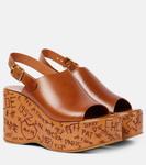 Туфли на танкетке из кожи Maxime Chloé, Ginger Brown - фото