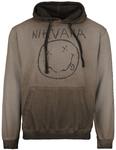 Толстовка с капюшоном Nirvana Smiley Logo, коричневый - фото