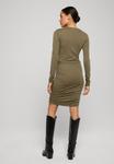 Платье Noisy May NMAPRIL ROUCHING, Olive - фото 2