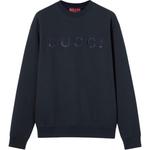 Хлопковый джерси свитшот с вышивкой GUCCI, синий - фото