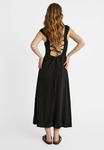 Повседневное платье FLOWING MIDI WITH CROSSED BACK Stradivarius, черный - фото