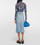 Джинсовая юбка миди Low Rider RE/DONE, синий - фото 3