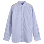 Полосатая нейлоновая рубашка Junya Watanabe Man, синий - фото