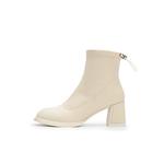 Ботинки женские бело-черные SATURDAY MODE, экрю - фото