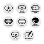 Лыжные очки Evolution otg Noire mate Full Rouge Multicouche Azr - фото 2