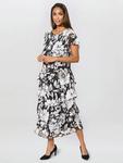 Платье миди с цветочным принтом Blossom Gina Bacconi, Black/Multi - фото 3
