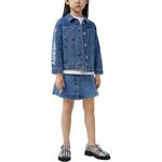 Детская юбка Burberry, цвет Blue - фото 3