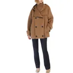 MaxMara Двубортная куртка с длинными рукавами, Brown - фото 4