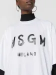 Платье-футболка с логотипом MSGM, белый - фото 5