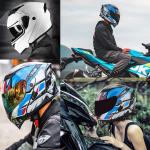 Шлем мотоциклетный Uueybsg Bluetooth Modular, черный - фото 7