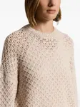 Свитер ажурной вязки Peserico, нейтральный - фото 4