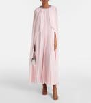 Шифоновое платье с накидкой Self-Portrait, розовый - фото 2